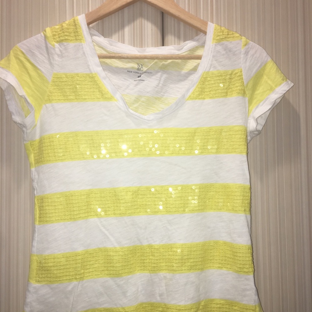yellow striped shirt (size small)